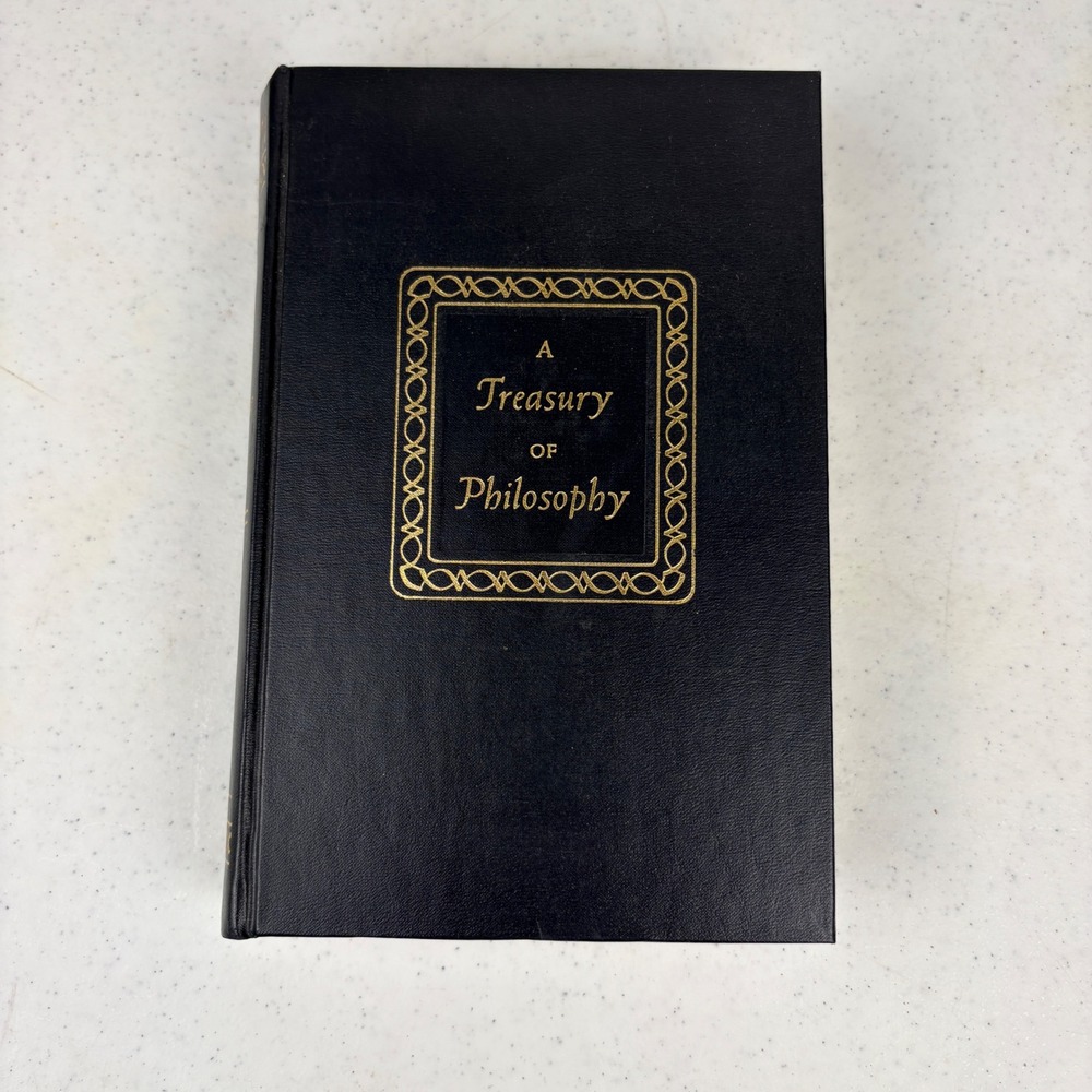 A Treasury of Philosophy Volume 1 Dagobert D Runes Grolier‎ 1955 Hardcover Black